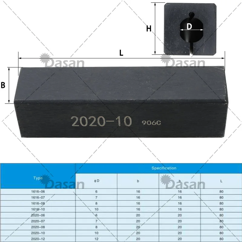 WTD 2016-80/ 2020-80/ 2525-80/ 1616 -5 /6 /7 /8 /10/12 Shockproof Bar Cutter Sleeve Lathe Tools Quick Change Tool Post