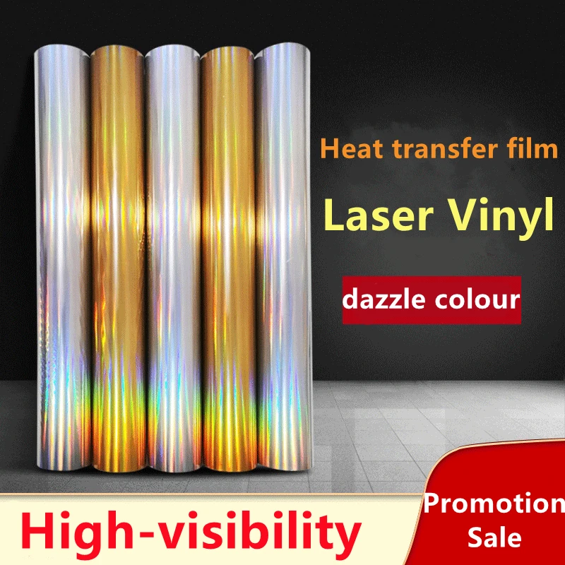 

Free Shipping High Visibility Hot Stamping Foil Paper Colourful Heat Transfer Vinyl Laser Film For T-Shirt Textile Pyrograph