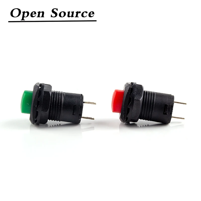 10 Pcs/lot DS-425 DS-426 Self-locking 2 Pin 250V 1.5A Push Button Switch Tactile Tact Switch Direct Patch Metal Interruptor M12