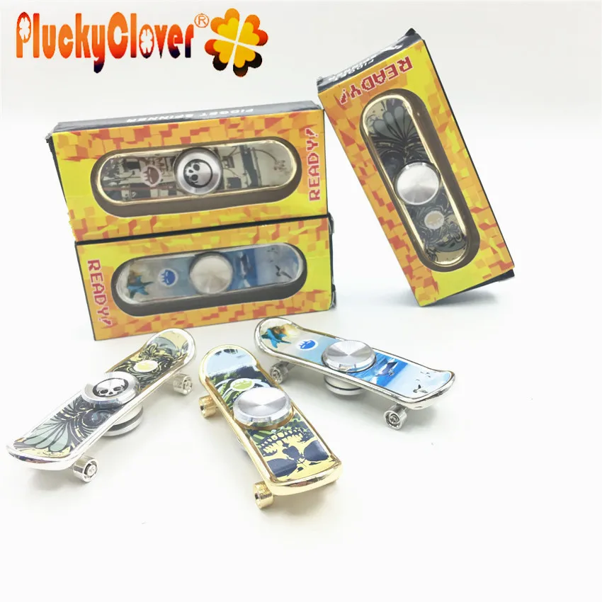 1pc Fingerboard Mini Skateboard Finger spinner Hand Skateboard Double rocker Fishboard Spinner Finger skateboarding gyro spiners