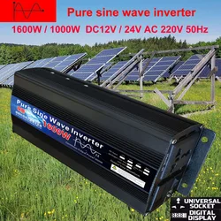 Pure Sine Wave Inverter DC 12V 24V to AC 220V 110V 60Hz 500W 1000W 2000W Power Converter Booster For Car Household DIY
