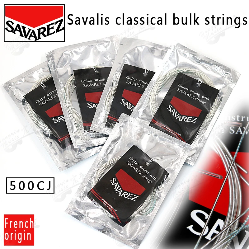 

French Savarez 500CJ 500CR 500AJ bulk classical guitar strings nylon set with high tension strings