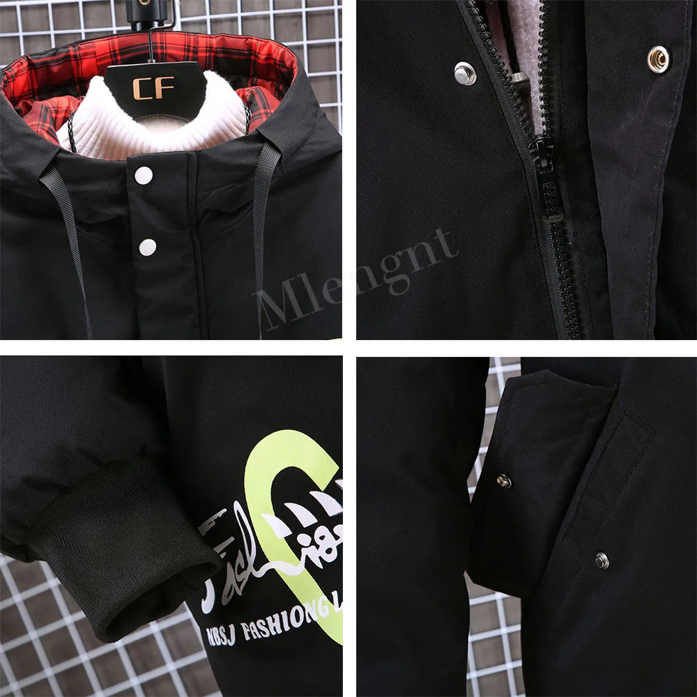 Chaqueta lisa con capucha para hombre, ropa de calle de Hip Hop, abrigo Harajuku cálido y grueso, prendas de vestir de otoño e invierno, talla grande 10XL