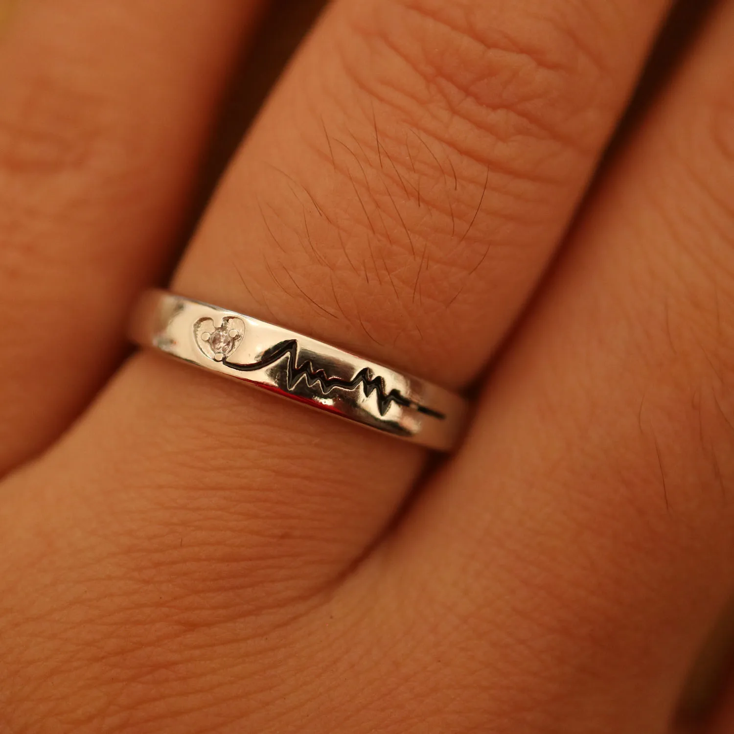 1 زوج 925 فضة زوجين خواتم للنساء الرجال رومانسية قابل للتعديل حلقة مجموعة باجي فام الزفاف زوجين خواتم لمحبي #3