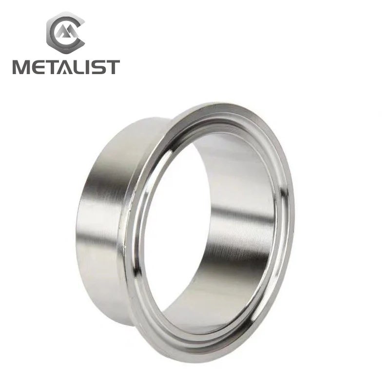 

METALIST High Quality 3" 76MM OD SS304 Stainless Steel Sanitary Pipe Weld Ferrule 91 MM Tri clamp Type