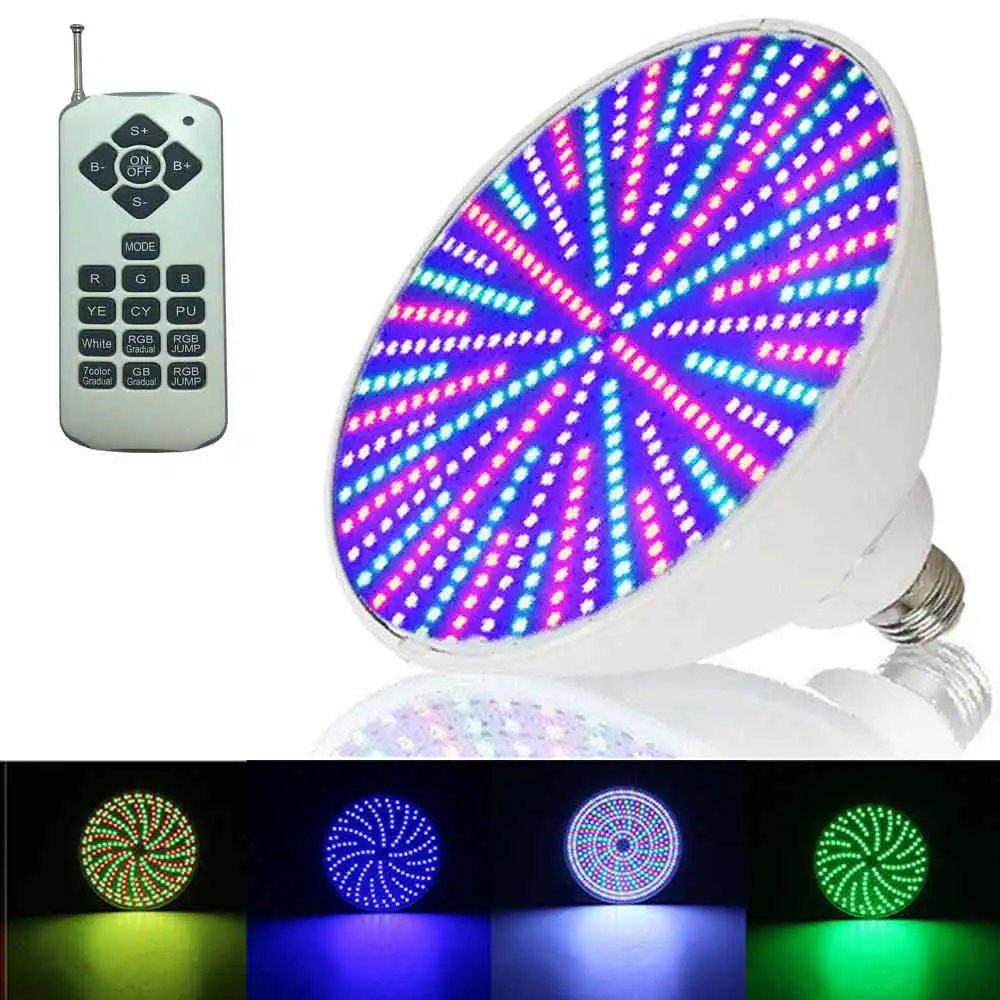 Ip68 LED Lampu Kolam Renang Par56 LED Tahan Air Lampu Bawah Air 36W 40W RGB + Remote Control Lampu Kolam AC/DC12V Piscina