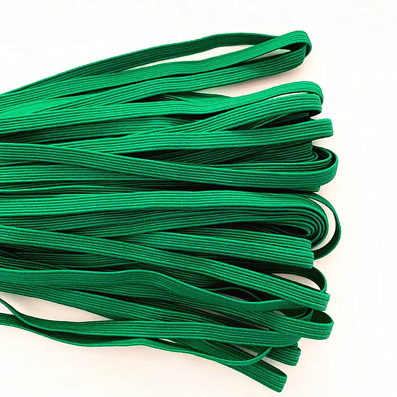 5-20 meters Green DIY Woven Elastic Sewing Ribbon Household Mask 6mm NHS Dress