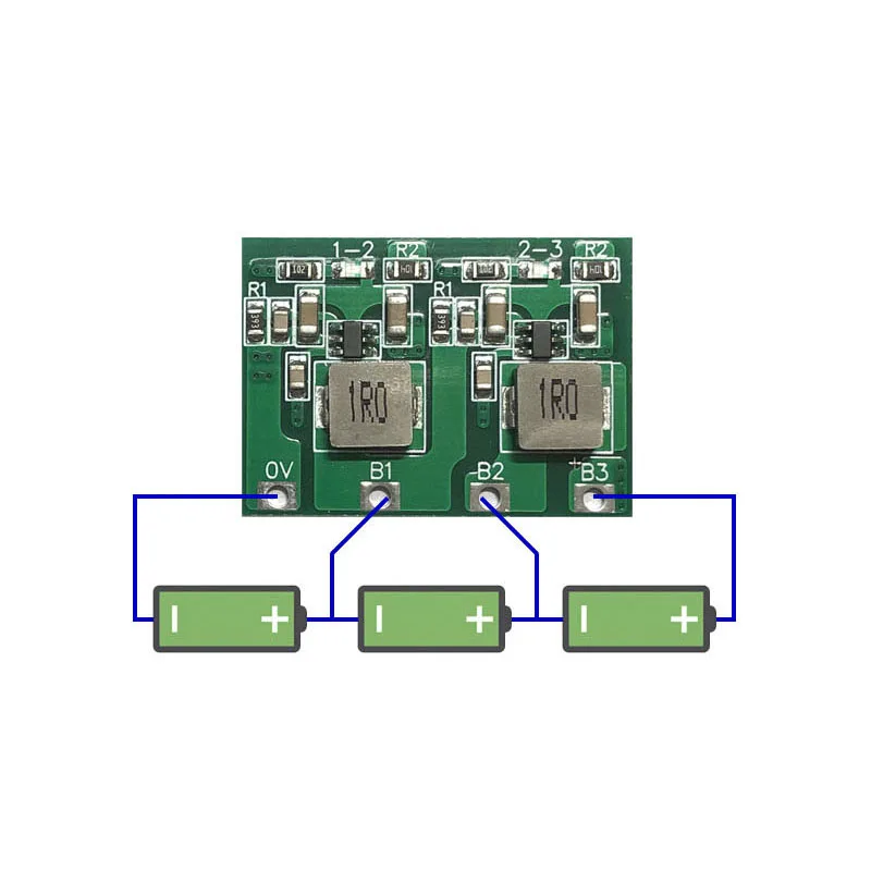 Активная балансировочная плата 2S 3S 4S, плата передачи энергии, литиевый аккумулятор, ток 1.3A, литий-ионный Lipo Lifepo4 BMS 3,2 в 3,7 в 2 3 4 элемента