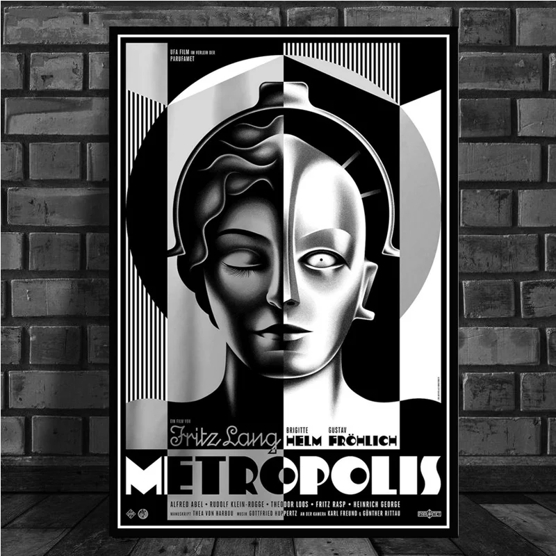 Poster And Prints Metropolis Germany Vintage Movie Film Fritz Lang Retro Art Painting Wall Pictures Home Decor obrazy plakat