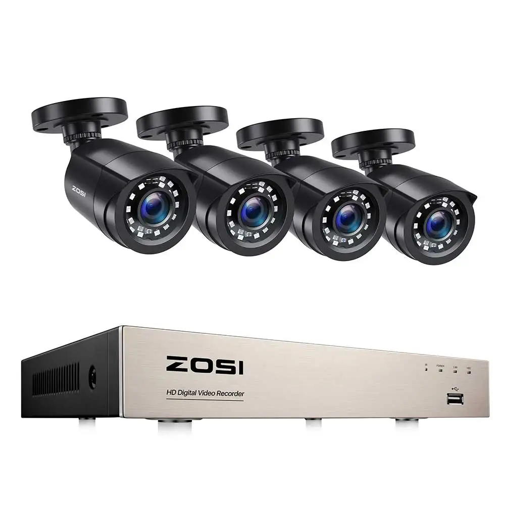 ZOSI 3K Lite Beveiligingscamerasysteem AI Menselijke voertuigdetectie 8CH HD TVI Video DVR Recorder 2MP 1080P CCTV-bewakingscamera