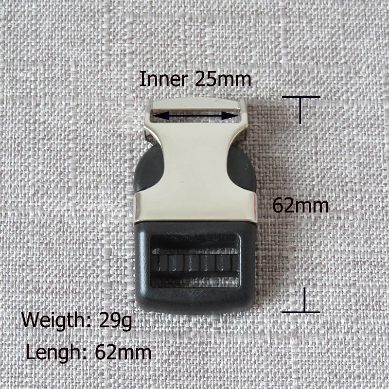 20 sets wholesale 25mm webbing metal D ring clasp release belt strap buckle for pet dog collar bag backpack sewing DIY accessory