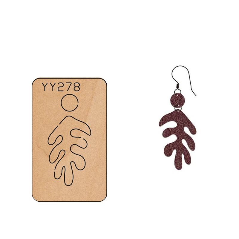 Wood Mold Earrings Cut Mold Earring Wood Mold YY278 Is Compatible with Most Manual Die Cut