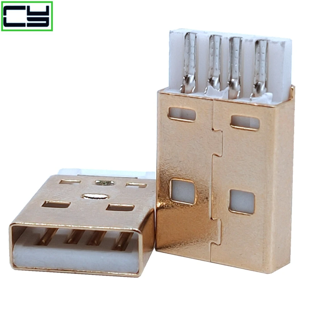 034 USB 2.0 نوع A لحام نوع ذكر التوصيل مطلية بالذهب أو النيكل مطلي موصلات usb-مقبس الذيل 3 في 1 لتقوم بها بنفسك محول