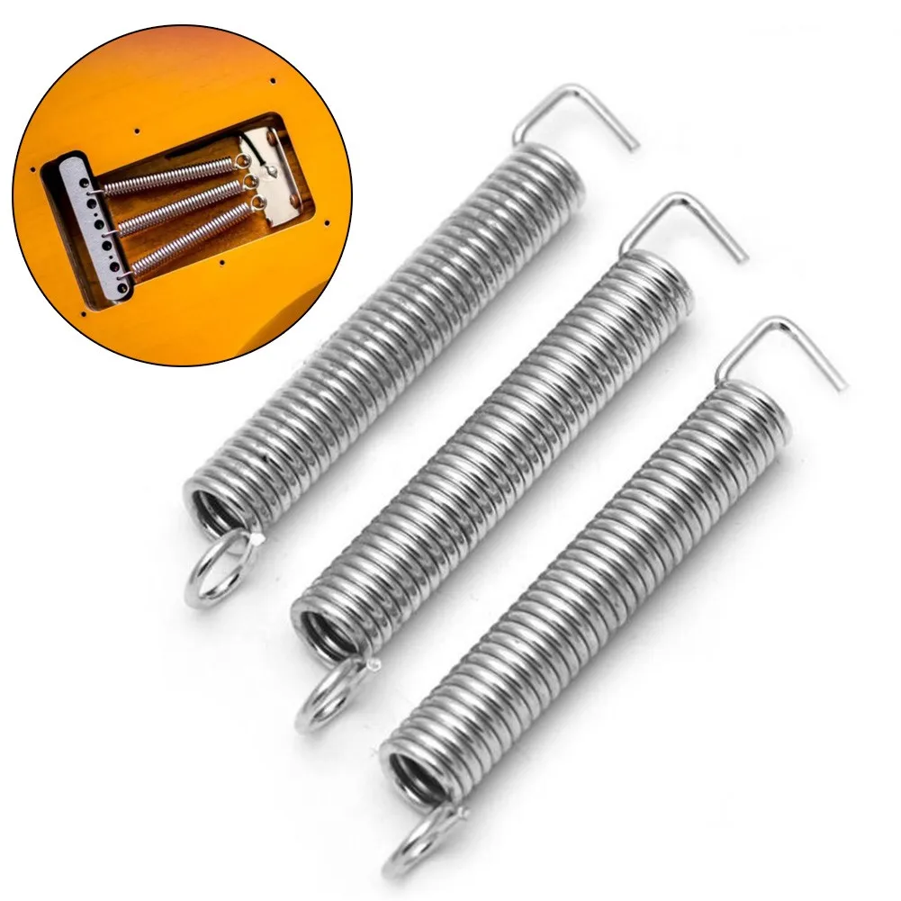 3pc tremolo molas para fender st guitarra elétrica ponte primavera conjunto de substituição de aço inoxidável primavera tremolo ponte acessório