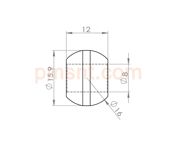 S16 8x16x12mm 8mm Ball Iron Brass Bearing Electrical Fan Washing Machine Motor 16mm Spherical Fe Cu Copper Oil Sintered Bushing