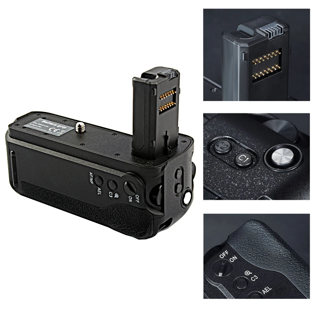 Mcoplus A7II Battery Grip Holder for Sony A7II A7M2 A7S2 A7S A7R2 A7R II Camera Replacement as sony VG-C2EM / Works with NP-FW50