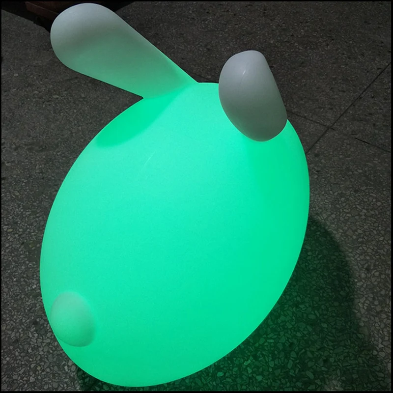 New LED luminous jade rabbit rechargeable rabbit light outdoor decoration light activity stool light creative colorful deco