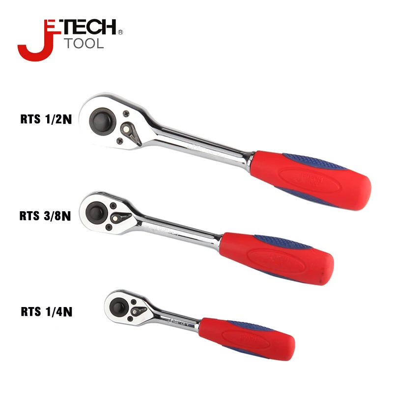 Ключ с храповым механизмом Jetech, 1 шт., 1/4 дюйма, 3/8 дюйма, 1/2 дюйма, 45 зубьев