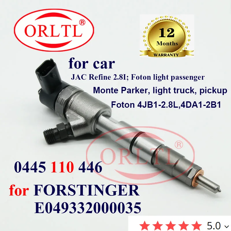 

Форсунка с общей топливной магистралью ORLTL 0445110446 0 445 110 466 для E049332000035 FORSTINGER JAC Refine 2.8I; Легкая пассажирсветильник магистраль Foton,