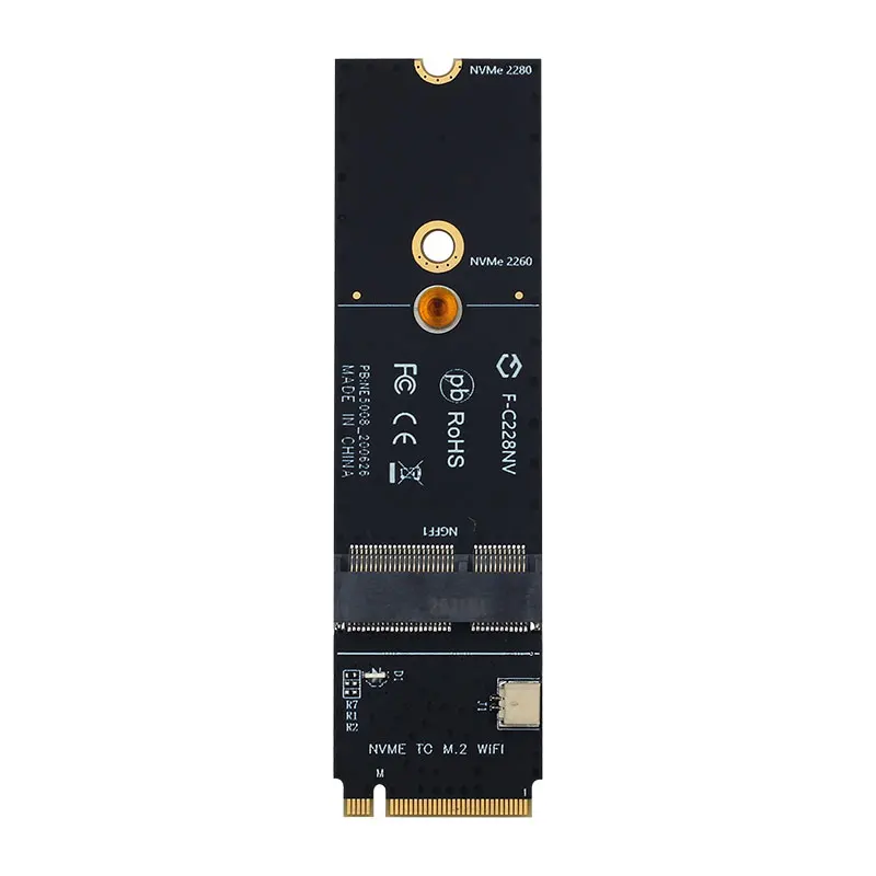 M.2 KEY-M to KEY A-E/E Adapter Raiser Wireless Network Card with Antennas NVMe PCI express SSD For Intel AX200 9260 Wifi Card