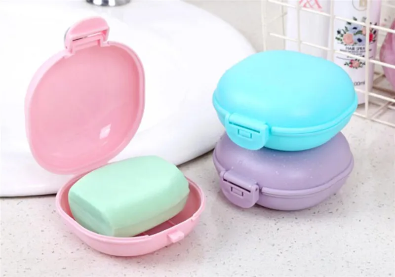 30pcs/lot Bathroom Dish Plate Case Home Shower Travel Hiking Holder Container Soap Box zeepbakje porte savon