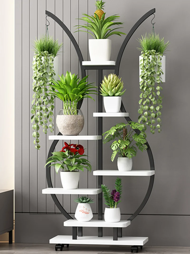 

GY Green Radish Flower Rack Balcony Flower Rack Floor-Standing Multi-Layer Modern Simple Succulent Jardiniere