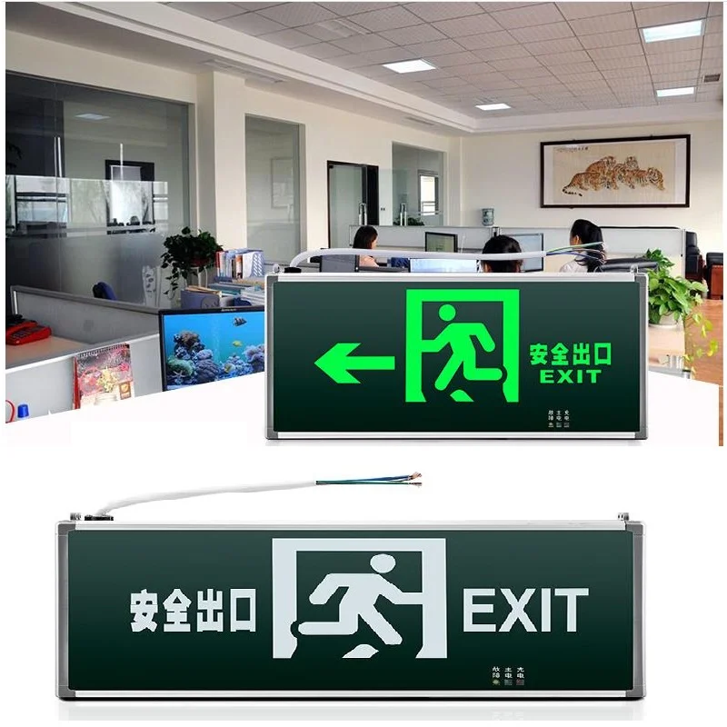 Corridor Channel Emergency Indicator Light, Plug-in Electric Style, LED Security Exits, Fire Emergency Evacuation Signs