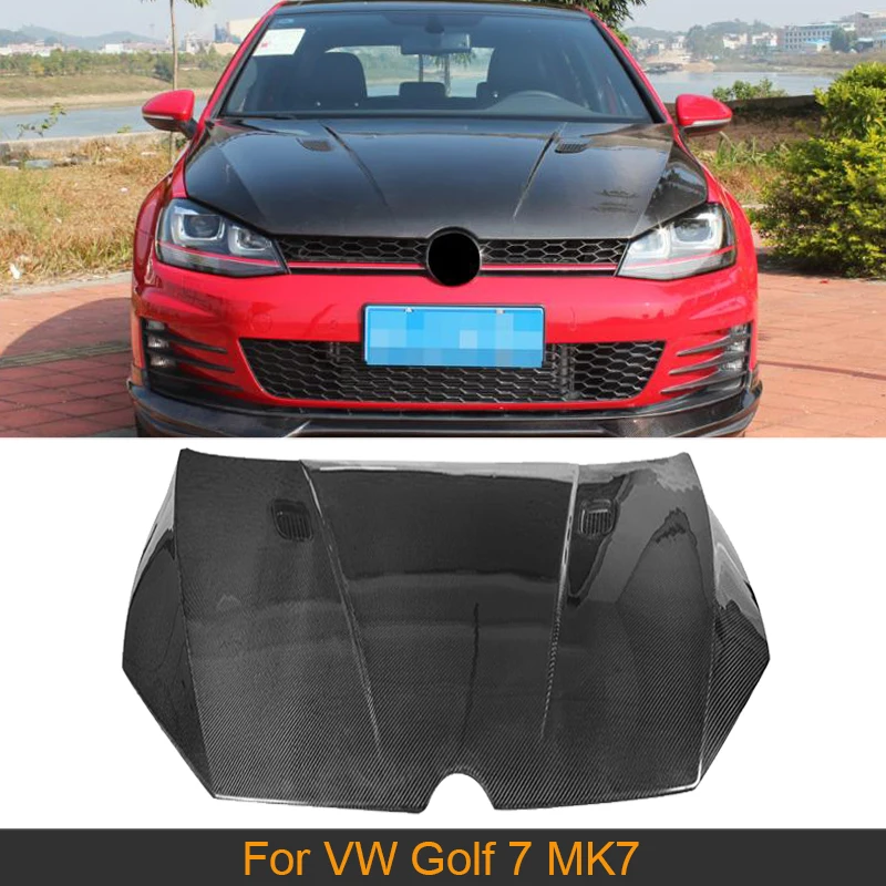Carbon Fiber Front Engine Hood Bonnet Trunk Cover for Volkswagen VW Golf 7 VII MK7 Hatchback GTI R