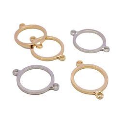 Ear Drop White K Gold Color Plated Pendant Neckalce Charms Earring Accessories Diy Handmade Jewelry Making Material 6pcs