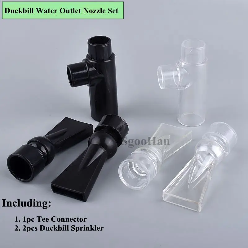 1PC Black /Transparent Aquarium Fish Tank Water Pump Duckbill Water Outlet Nozzle Duckbilled Sprinklers Return Pipe Fitting