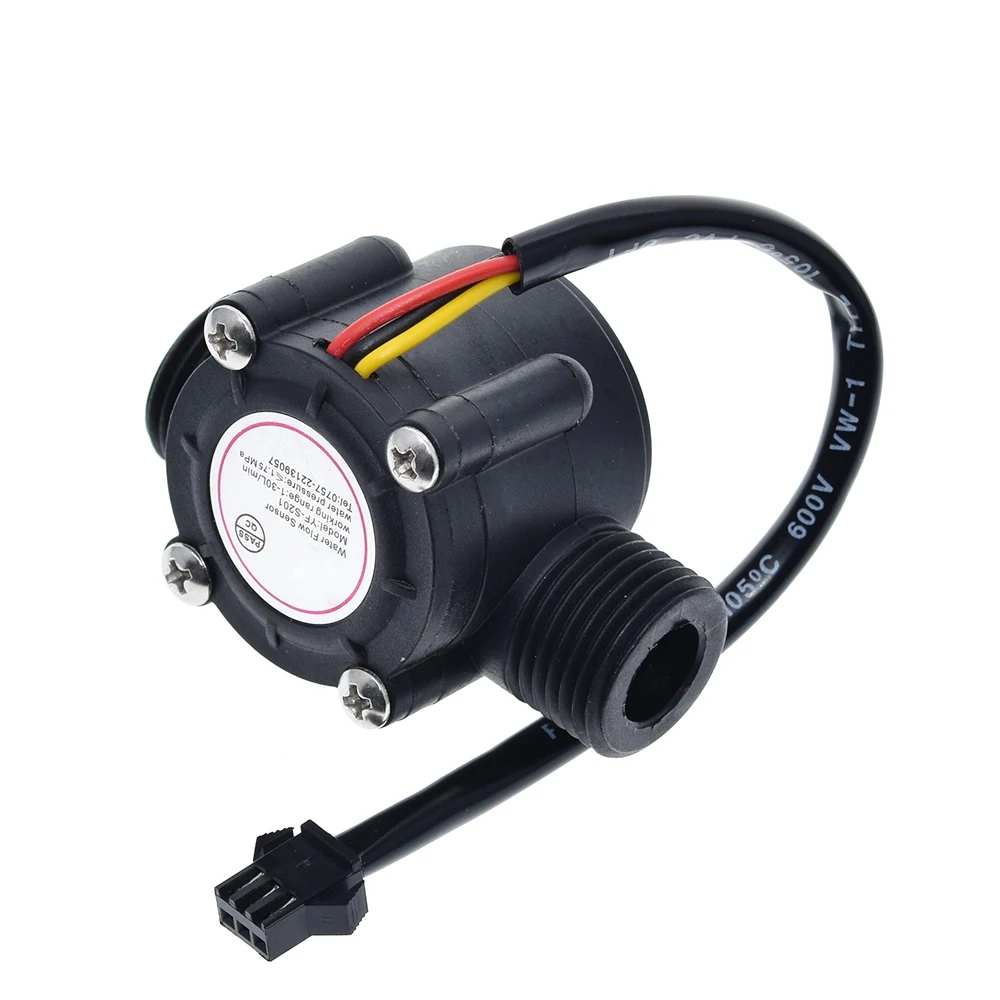 TZT Water flow sensor flowmeter Hall flow sensor Water control 1-30L/min 2.0MPa YF-S201