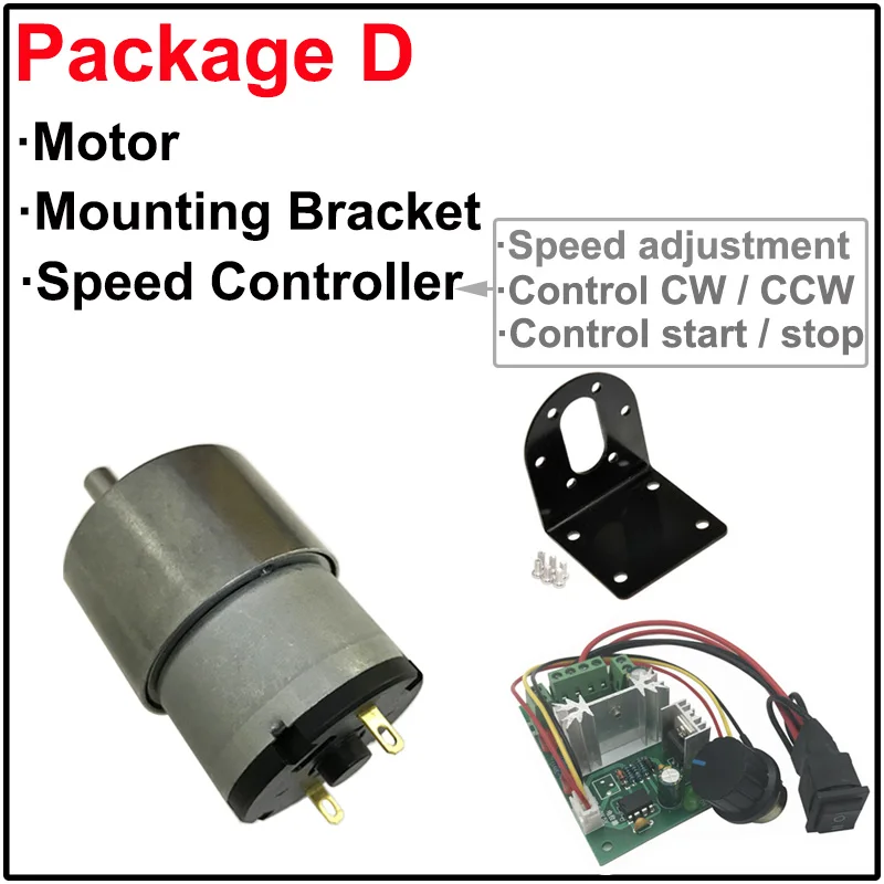 Brush Geared DC Motor 7RPM To 960RPM DC 12V 24V Adjustble Speed Reversed Micro ElectricMotor For DIY Toy Car Smart Device etc.