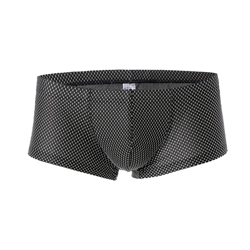 Boxer taille basse pour hommes, sous-vêtements sexy, caleçons à motifs de points, caleçons assiste, vêtements de nuit