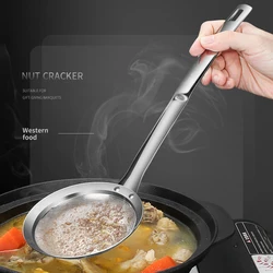 Japanese Hot Pot Filter Soup Skimmer Spoon Mesh Percolator Strainer Fat Oil Skim Grease Foam Stainless Steel Oil Colander Spoon