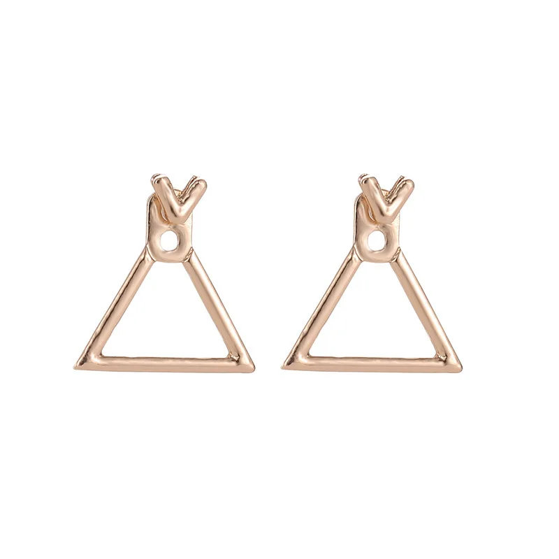 2019 Oorbellen Wholesale Korean Trendy Cute Earrings Jewellery Geometric Square V Word Stud Earrings For Women Fashion Jewelry
