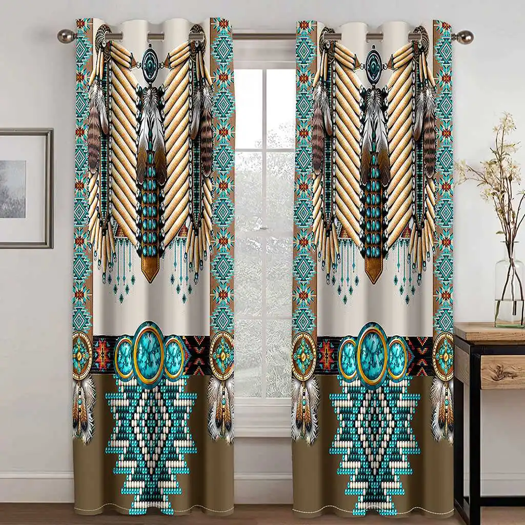 

Dreamcatcher Printed Woven Curtains Two Independent Curtains on The Left and Right Blackout Curtains for Bedrooms