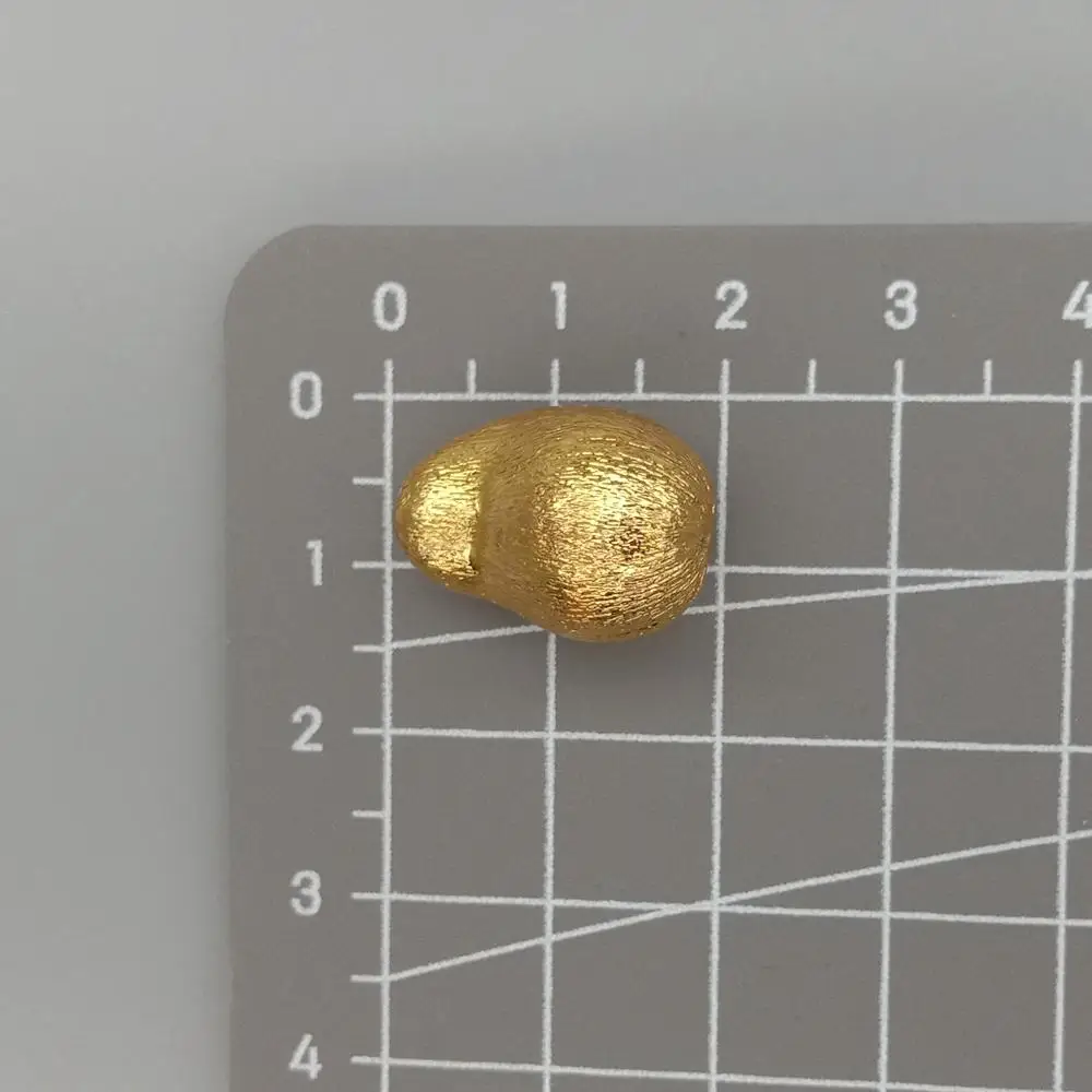 Wholesale 10  PCS 13x20mm Copper Baroque Shape Brushed Bead Gold Plated DIY