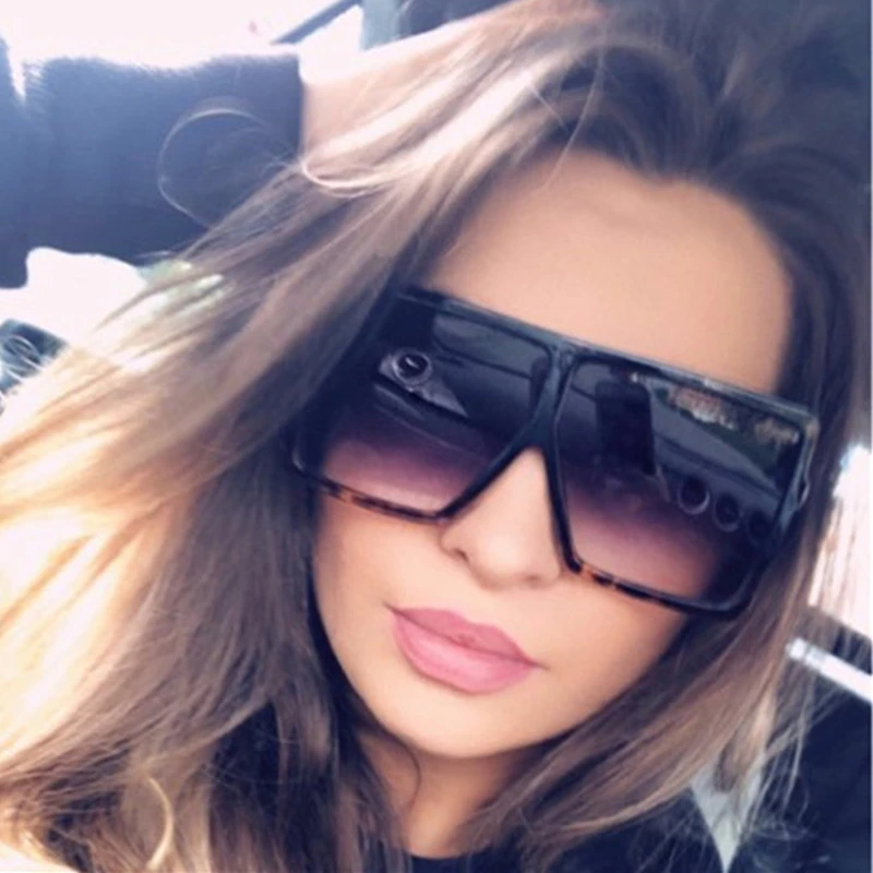 New Square Sunglasses Women Oversized And Luxurious 2024 Fashion Luxury Brand Personlity Gradient Leopard Gafas UV400