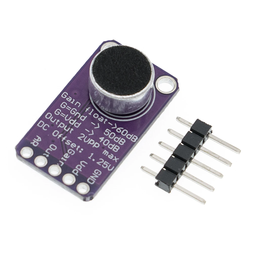 MAX9814 Microphone AGC Amplifier Board Module Auto Gain Control  Programmable Attack and Release Ratio Low THD