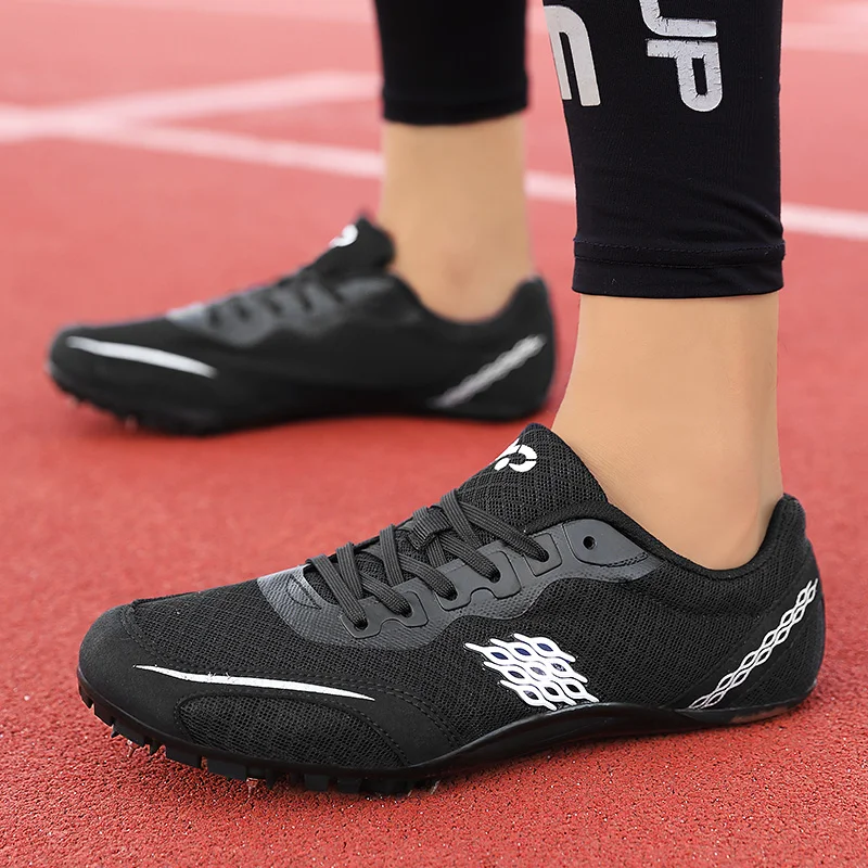 Men Track Field Shoes Women Spikes Sneakers Athlete Running Training Lightweight Racing Match Spike Sport Shoes Plus Size 36-45