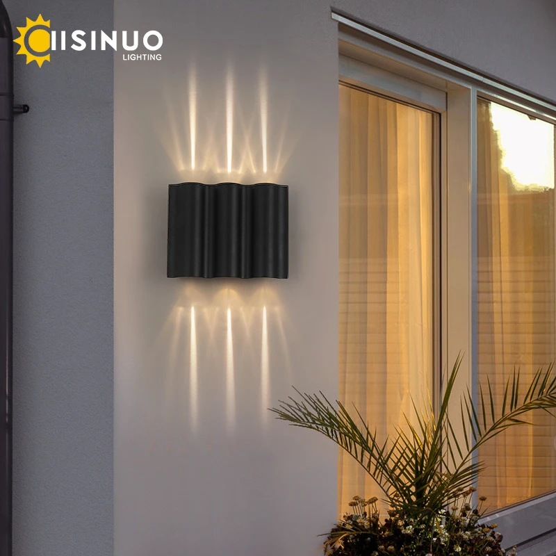 

IP65 Waterproof LED Outdoor Lighting Alumunim Wall Lamp Garden Villa porch Sconce Lightings Black Color 96-260v Sconce Luminaire
