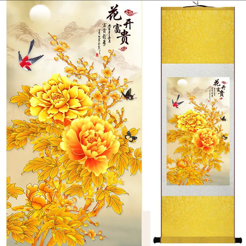 

Birds and flower Painting Home Office Decoration Chinese scroll painting birds painting Spring pictures 19041801