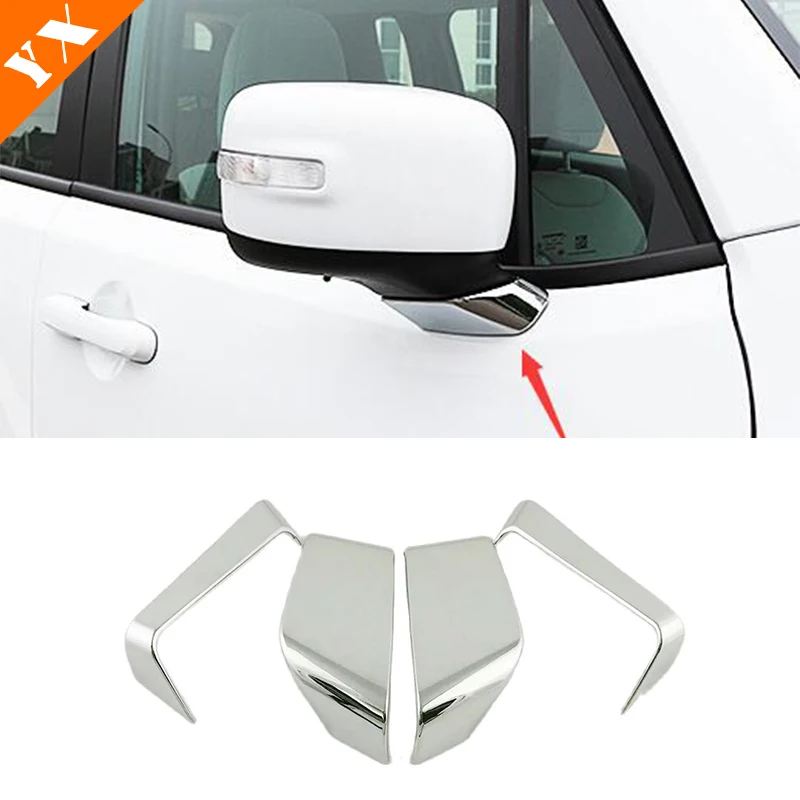 

For Jeep Renegade 2015 2016 2017 ABS Plastic Chrome Car Rearview mirror column frame Cover Trim Car Styling Accessories 4pcs