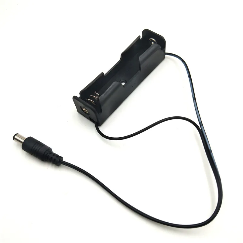 พลาสติก1X18650แบตเตอรี่ผู้ถือ Shell Single Slot 18650แบตเตอรี่กล่อง DC 5.5X2.1มม.ปลั๊ก