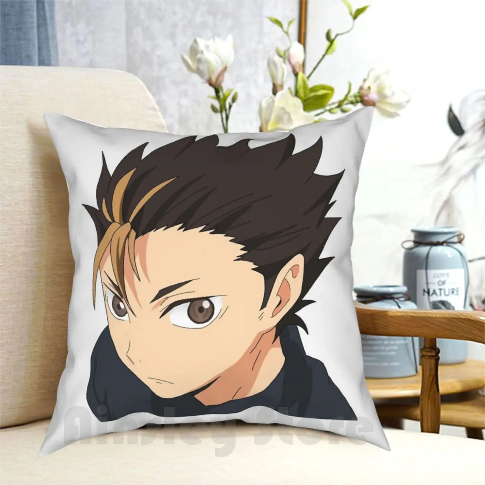 Nishinoya Pillow Case Printed Home Soft DIY Pillow cover Anime Manga Haikyu Haikyuu Nishinoya Nishinoya Yu Karasuno