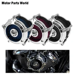 Motorcycle Turbine Air Cleaner Chrome Filter For Harley Touring Street Glide Electra Glide Dyna Softail Sportster XL 883 1200
