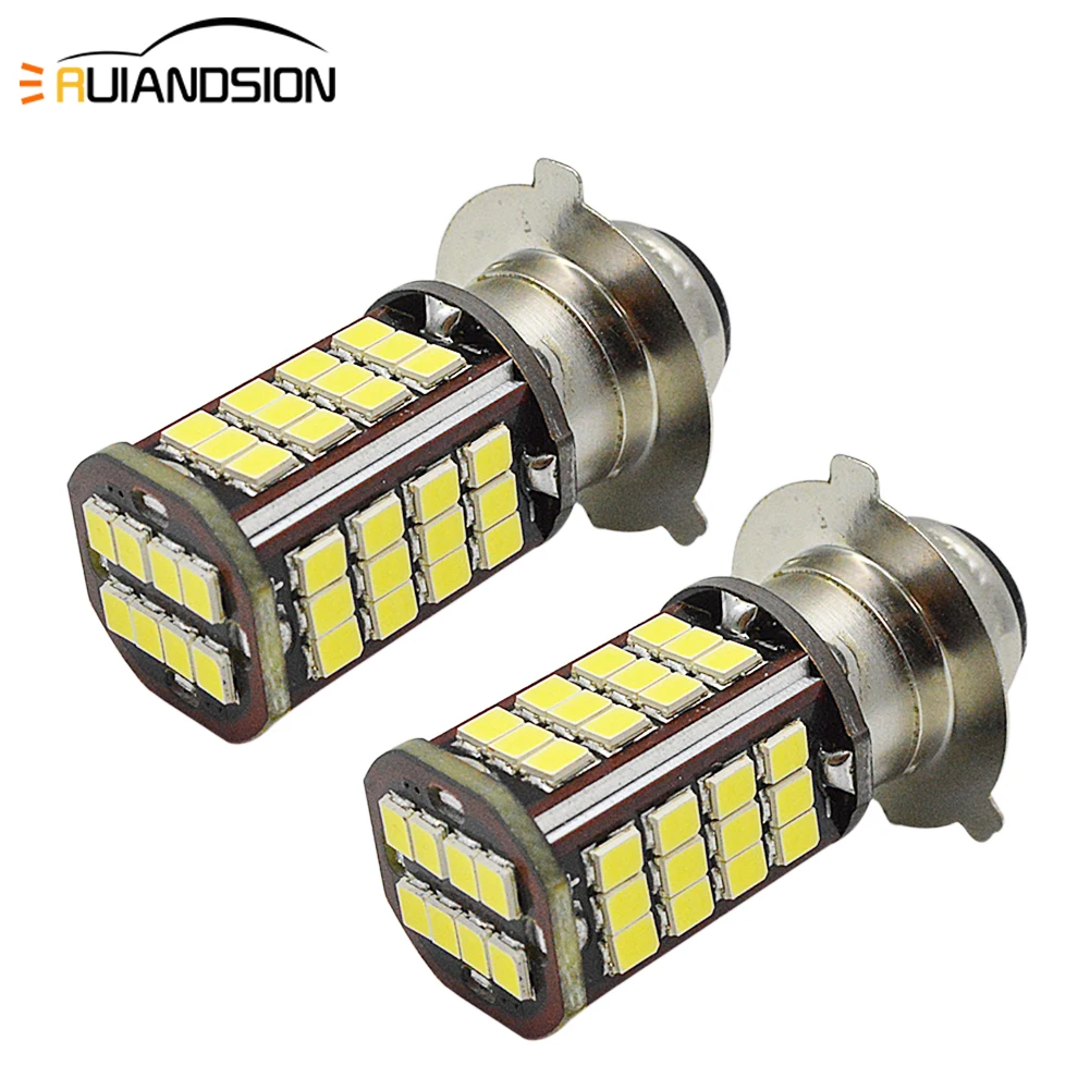 

2Pcs LED Motorcycle Headlights P15D-25-3 3030 56SMD Bixenon LED Moto Bulb Motorbike Scooter Moped HeadLamp White 1000Lm DC10-30V