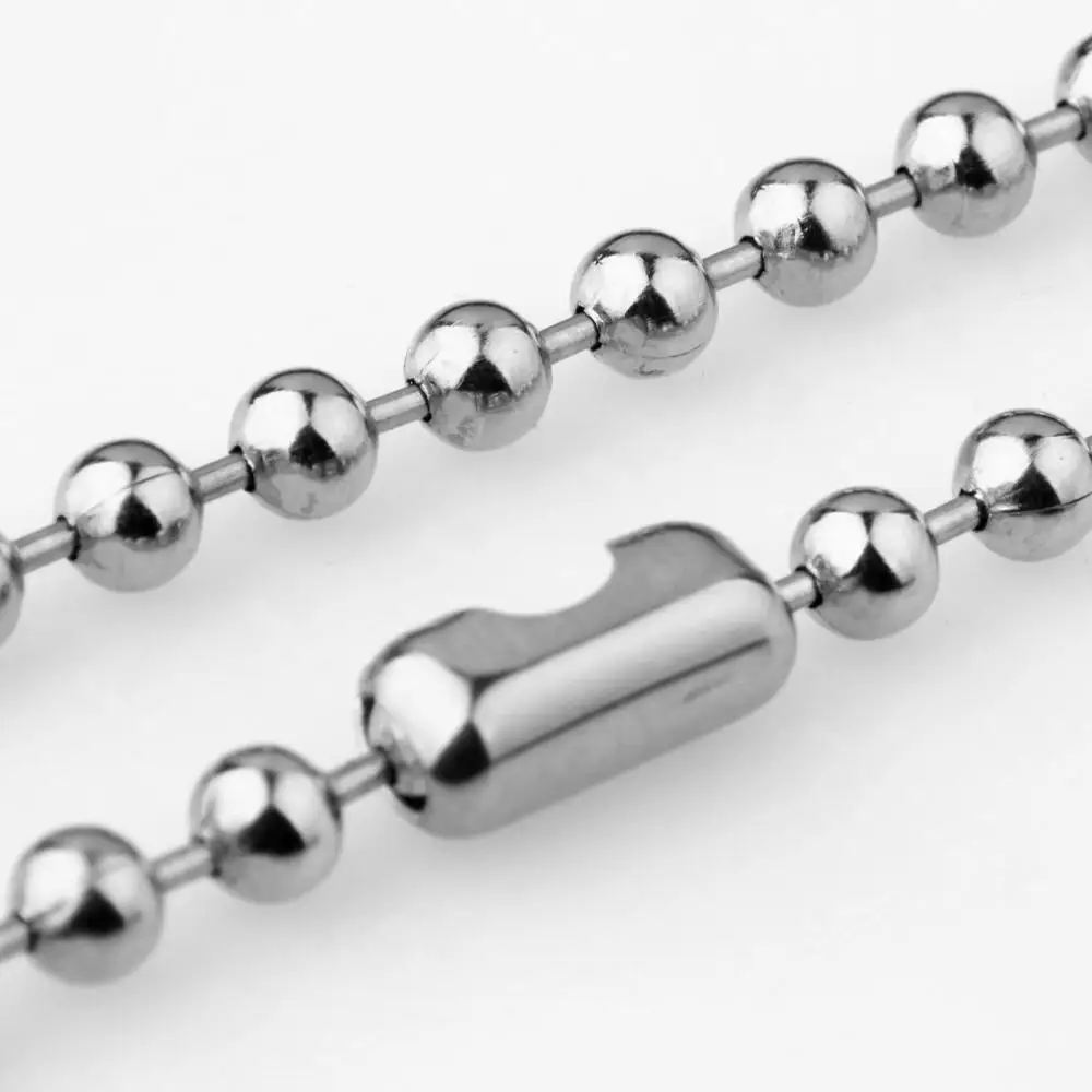 8mm/10mm/12mm Punk Cool Stainless Steel Ball Chain Necklace Choker Jewelry for Women or Men 7inch-40inch