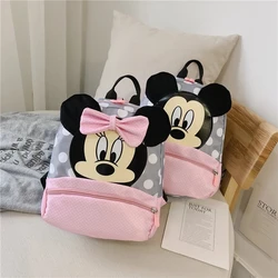 Mochila escolar infantil do mickey e da minnie mouse, mochilas da disney para jardim de infância, mochilas escolares para meninos e meninas