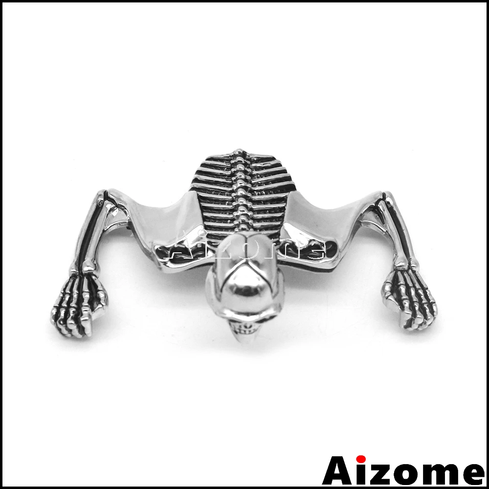 Motorcycle Headlamp Helmet Skull Decorative Helmet Figure For Harley Custom Headlight Visor Steel Skeleton Ornament Sticker